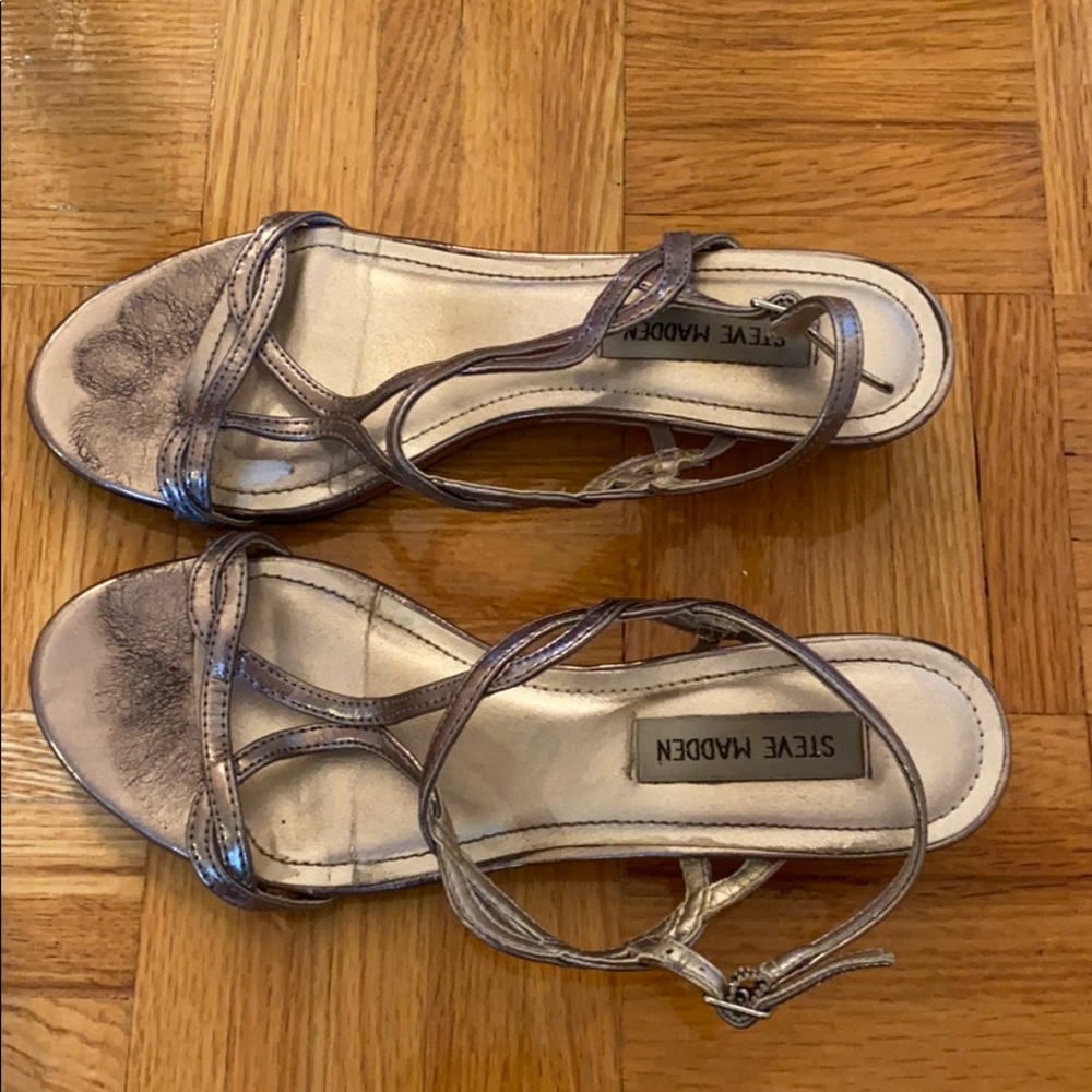 Metallic Steve Madden sandals